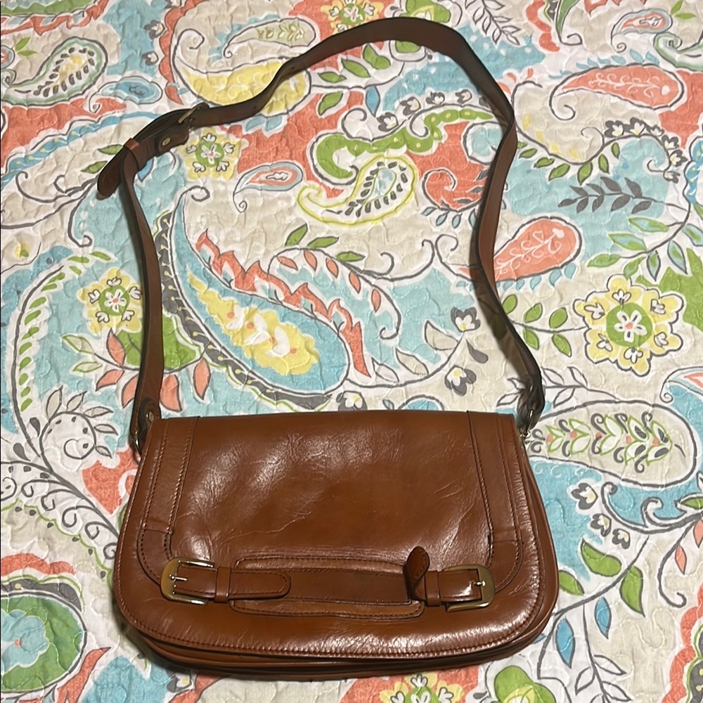 Brown Leather Shoulder Bag